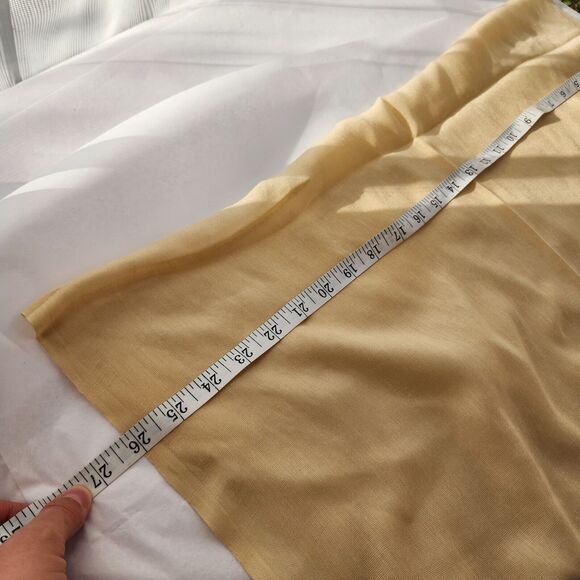 Cashmere Soft Shawl Fringe Buttery Yellow Rectangle Scarf Light Evening Wrap New - Picture 9 of 10